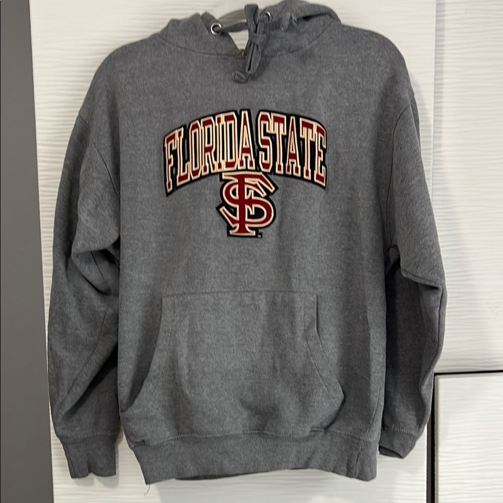 Men’s size medium hoodie FSU Florida State Gray Hoodie sweatshirts embroidered
